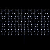 SALCAR LED Eisregen Fenster Lichtervorhang – Kaltweiß, 8 Modi, Timer & Memory, IP44 Wasserdicht – Für Innen & Außen, Weihnachtsbeleuchtung für Fenster, Balkon & Wand (2m/3m/6m)